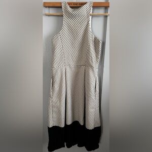 Express Black and White Patterned Dress